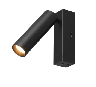 Trio Leuchten 849210132 AMBALA - LED nástěnné svítidlo v černé barvě s přepínačem barvy světla 2300 + 3000 + 4000K, LED 5,5W