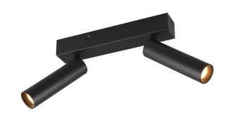 Trio Leuchten 849210232 AMBALA - LED stropní bodové svítidlo v černé barvě s přepínačem barvy světla 2300 + 3000 + 4000K, LED 2 x 5,5W