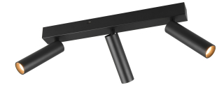 Trio Leuchten 849210332 AMBALA - LED stropní bodové svítidlo v černé barvě s přepínačem barvy světla 2300 + 3000 + 4000K, LED 3 x 5,5W