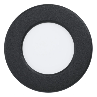 Eglo 901418 FUEVA 6 - LED koupelnové podhledové černé svítidlo s přepínačem barva světla, Ø 8,8cm, 3,7W,  2700 + 4000 + 6500K, IP44