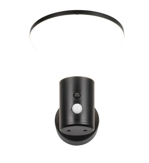 Trio Leuchten R24676132 GORDA - LED venkovní hybridní solární svítidlo se soumrakovým čidlem v černé barvě, LED 3,5W, 500lm, 4000K, IP44