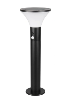 Trio Leuchten R54676132 GORDA - LED stojací venkovní hybridní solární svítidlo se soumrakovým čidlem v černé barvě, LED 3,5W, 500lm, 4000K, IP44, 57cm