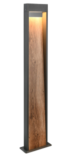 Trio Leuchten 446960135 SALMON - Stojací venkovní LED svítidlo v imitaci dřeva, LED 11W, 3000K, IP44, 100cm
