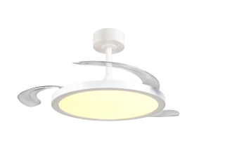 Trio Leuchten R64452131 KASFJORD - Stropní šestirychlostní LED elegantní ventilátor s dálkovým ovladačem, LED 34W, 2700-6500K, Ø 106cm