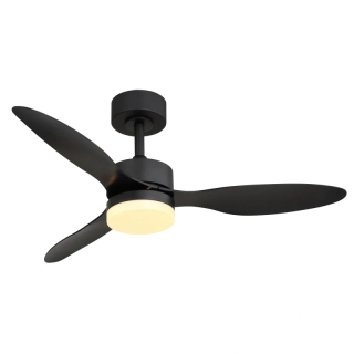 Globo 03608 BLACKWELL - Stropní LED ventilátor v černé barvě,dálkové ovládání, LED 20W, 2700-6500K,  Ø 106cm