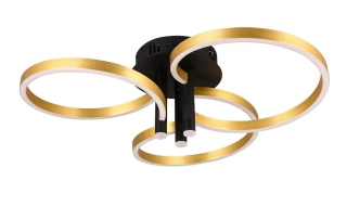 Trio Leuchten 648110680 CARUSO - Stropní lustr stmívatelný klasickým vypínačem, LED 43W, 4980lm, 2300+3000+4000K, Ø 65,5cm