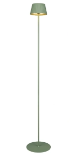 Trio Leuchten R47706149 SUAREZ - Venkovní přenosná stmívatelná nabíjecí stojací lampa v pistáciové barvě, IP44, LED 1,5W, 3000K, 123cm