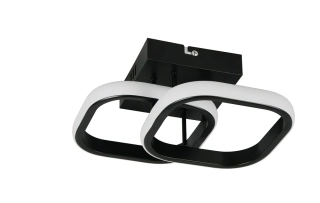 Trio Leuchten R63531932 KASIA - Stropní LED černé svítidlo 24 x 24cm, 7W, 800lm, 3000K