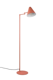 Trio Leuchten 463900140 COSIMA - Stojací čtecí lampa s natáčecím stínidlem v meruňkové barvě, 1 x E14