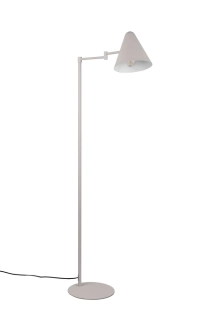 Trio Leuchten 463900176 COSIMA - Stojací čtecí lampa s natáčecím stínidlem v teplé šedé barvě, 1 x E14