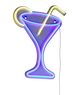 Trio Leuchten R23731100 CHEERS - Nástěnné neonové svítidlo s kabelem do zásuvky, LED 5W, 42 x 32cm