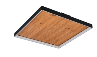 Trio Leuchten 655510130 KALEA - Stmívatelné LED stropní dřevěné svítidlo, 41W, 4800lm, 3000K, 45 x 45cm