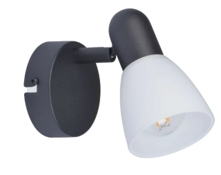 Rabalux 73091 SOMA - Nástěnné nebo stropní svítidlo s naklápěcím stínidlem v černé barvě, 1 x E14