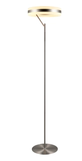 Trio Leuchten 431410107 DIOS - LED stojací dotykem stmívatelá lampa v matném niklu se změnou barvy světla 2300+3000+4000K, LED 21W, 180cm