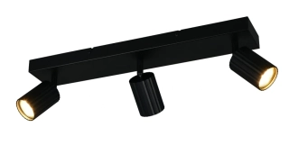 Trio Leuchten 867700332 SOKA - Stropní bodové svítidlo v černé barvě , 3 x GU10, šířka 50cm