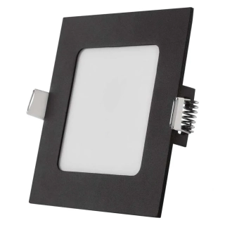 EMOS ZD2323 NEXXO - Podhledový černý LED panel, 7W, 480lm, 3000 + 3500 + 4000K,  IP40/IP20, 12 x 12cm