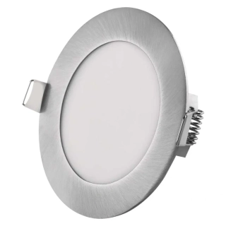 EMOS ZD1223 NEXXO - Podhledový stříbrný LED panel, 7W, 480lm, 3000 + 3500 + 4000K, IP40/IP20, Ø 12cm