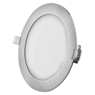 EMOS ZD1233 NEXXO - Podhledový stříbrný LED panel, 12,5W, 1050lm, 3000 + 3500 + 4000K, IP40/IP20, Ø 17cm