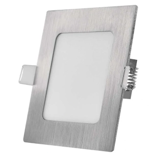 EMOS ZD2223 NEXXO - Podhledový stříbrný LED panel, 7W, 480lm, 3000 + 3500 + 4000K,  IP40/IP20, 12 x 12cm