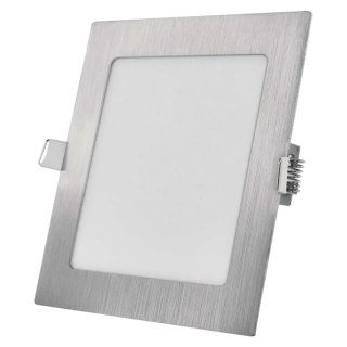 EMOS ZD2233 NEXXO - Podhledový stříbrný LED panel, 12,5W, 1050lm, 3000 + 3500 + 4000K, IP40/IP20, 17 x 17cm