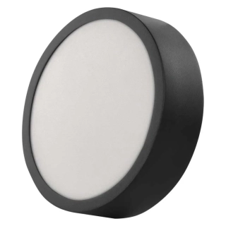 EMOS ZM5333 NEXXO - Přisazený stropní LED panel v černé barvě, 12,5W, 1100lm, 3000 + 3500 + 4000K,  IP40/IP20, Ø 17cm