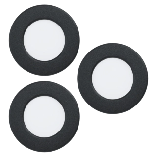 Eglo 901425 FUEVA 6-Z - 3 ks LED podhledových RGB svítidel ovládaných ovladačem, nebo z mobilní aplikace, LED 3 x 2,8W, Ø 8,8cm