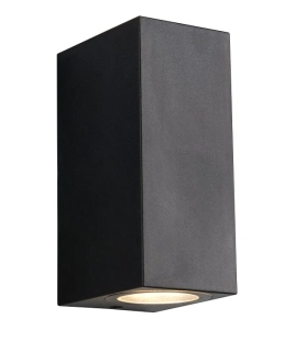 Trio Leuchten R26569632 SORIA - Nástěnné plastové venkovní svítidlo, dvousměrné svícení, černé, 2 x GU10, IP44