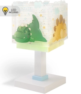 Dalber 63451 BABY DINOS - Dětská stolní lampička s dinosaury, fosforeskující 