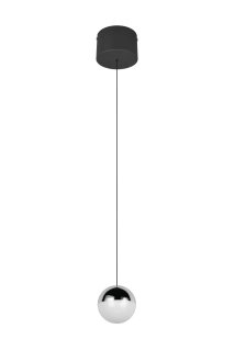 Trio Leuchten R33551106 SENTA - Závěsné barové svítidlo se stínidlem v lesklém chromu, LED 5W, 4000K