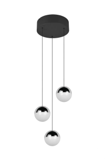 Trio Leuchten R33553306 SENTA - Závěsné svítidlo nad jídelní stůl se stínidly v lesklém chromu, LED 15W, 4000K