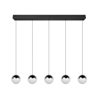 Trio Leuchten R33555106 SENTA - Závěsné svítidlo nad jídelní stůl se stínidly v lesklém chromu, LED 25W, 4000K, 114cm