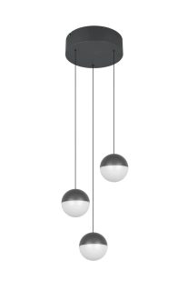 Trio Leuchten R33553342 SENTA - Závěsné svítidlo nad jídelní stůl v antraitové barvě, LED 15W, 3000K