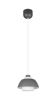 Trio Leuchten R36501042 Tilos - Závěsný kovový lustr v antracitové barvě se skleněným stínidlem, 1 x E27, Ø 25cm