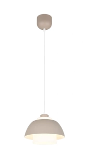 Trio Leuchten R36501943 Tilos - Závěsný kovový lustr v teple šedé barvě se skleněným stínidlem, 1 x E27, Ø 30cm