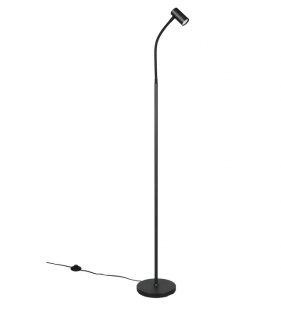 Trio Leuchten R46851032 TARYN - Stojací čtecí lampa v černé barvě, 1 x GU10 MINI, 133,5cm