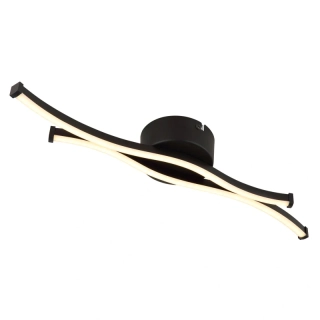 Globo 67336-12 BOYD - Moderní LED stropní lustr v černé barvě, LED 12W, 3000K , 47,5cm