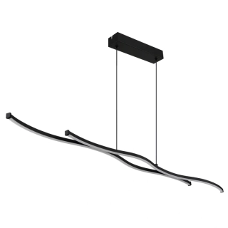 Globo 67336-30H BOYD - Moderní LED závěsný lustr v černé barvě, LED 30W, 3000K , 110,4cm