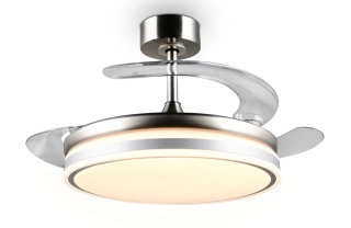 Trio Leuchten R69642107 VOLDA - Stropní LED ventilátor s dálkovým ovladačem v matném niklu, LED 30W, 3500lm, 2700-6500K, Ø 106cm