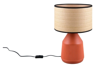 Trio Leuchten R56801039 FORMENTERA - Stolní lampička s keramickým podstavcem v terracotta barvě, 1 x E27, výška 43cm