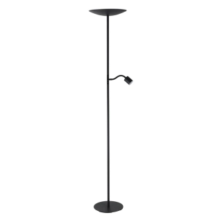 Eglo 901977 CONIVARINO - Čtecí dotykem stmívatelná LED lampa v černé barvě, LED 26,5W + 4W, 170cm