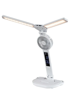 Rabalux 74030 NOVILO - LED dotykem stmívatelná stolní lampa s ventilátorem, LED 7W, 420lm, 3000-4000-6500K