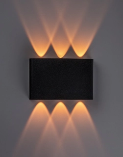 Rabalux 77192 PORTEL - LED nástěnné svítidlo v černé barvě, LED 5W, 2000K-4000K, IP65