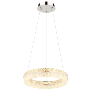 Globo 67387-24 LAUREL - Křišťálový závěsný lustr stmívatelný ovladačem, LED 24W, 2700–6000K, Ø 40cm
