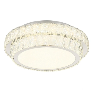 Globo 68157-38 KLARA - Křišťálový stropní lustr stmívatelný ovladačem, LED 38W, 2700–6000K, Ø 40cm