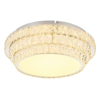 Globo 68157-48 KLARA - Křišťálový stropní lustr stmívatelný ovladačem, LED 48W, 2700–6000K, Ø 50cm