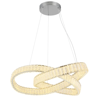 Globo 67162-110CCT MUCKY - Křišťálový závěsný lustr stmívatelný ovladačem, LED 110W, 2700–6500K, Ø 78cm