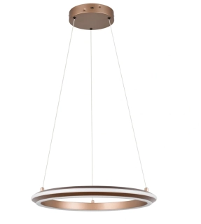 Trio Leuchten 331010165 AMADOR - Vypínačem stmívatelné závěsné kruhové svítidlo v kávově hnědé barvě, LED 34W, 2300+3000+4000K, Ø 45cm