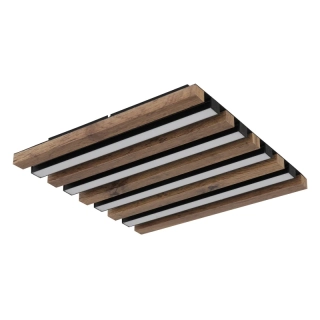 Globo 67347D1 HAYDEN - Stropní LED svítidlo v černé barvě s MDF dřevem, LED 15W, 3000K