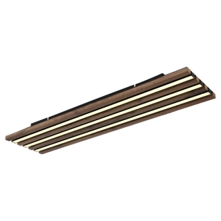 Globo 67347D4 HAYDEN - Stropní LED svítidlo v černé barvě s MDF dřevem, LED 30W, 3000K, 80 x 20cm