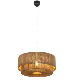 Trio Leuchten 366890136 SMILLA - Závěsný lustr se stínidlem z juty, 1 x E27, Ø 60cm